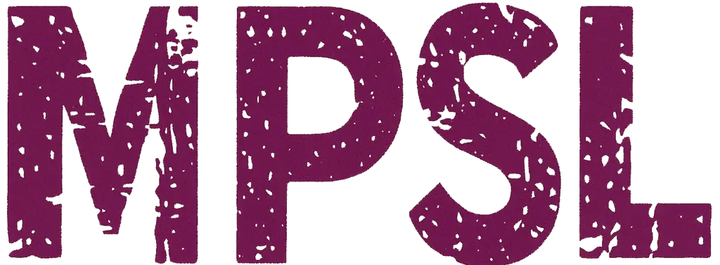 Logotipo invertido de Motila Producciones SL con fondo blanco y letras moradas